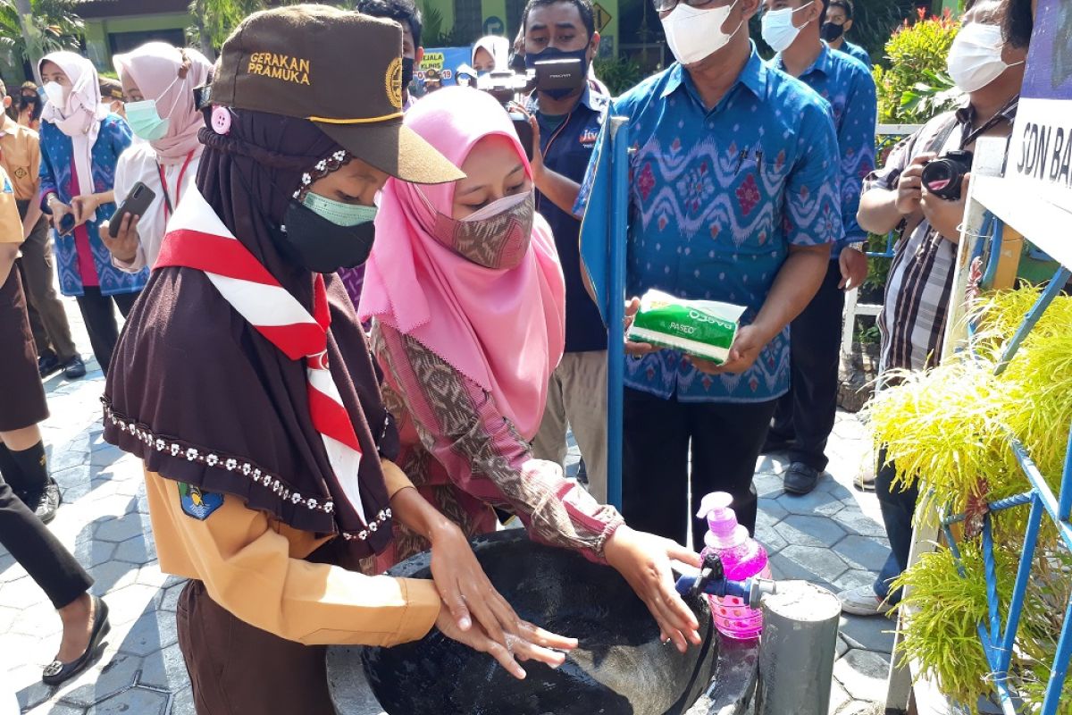 Pemkot Kediri ajak pelajar rajin cuci tangan untuk pencegahan COVID-19