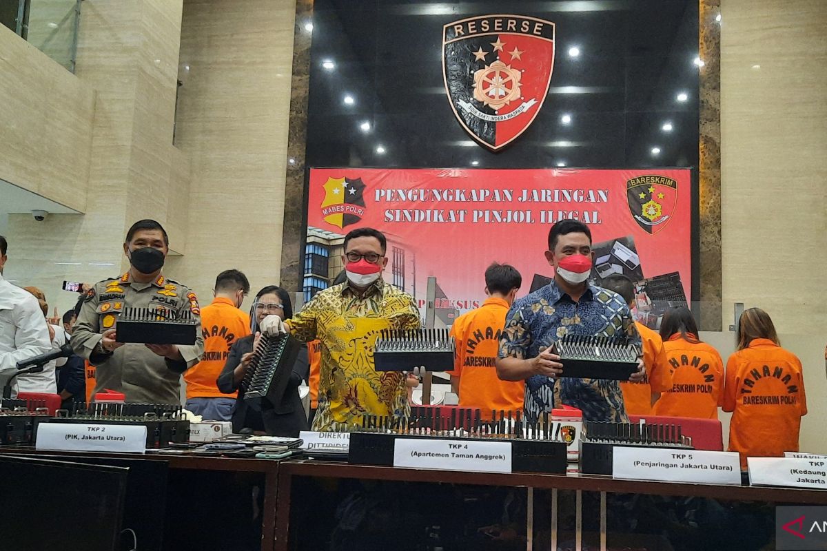 Polri tangkap 7 tersangka sindikasi pinjol ilegal di Jakarta