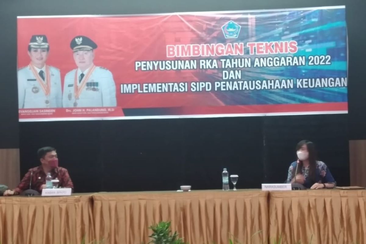 BKPKPD Sitaro nelar Bimtek RKA tahun anggaran 2022