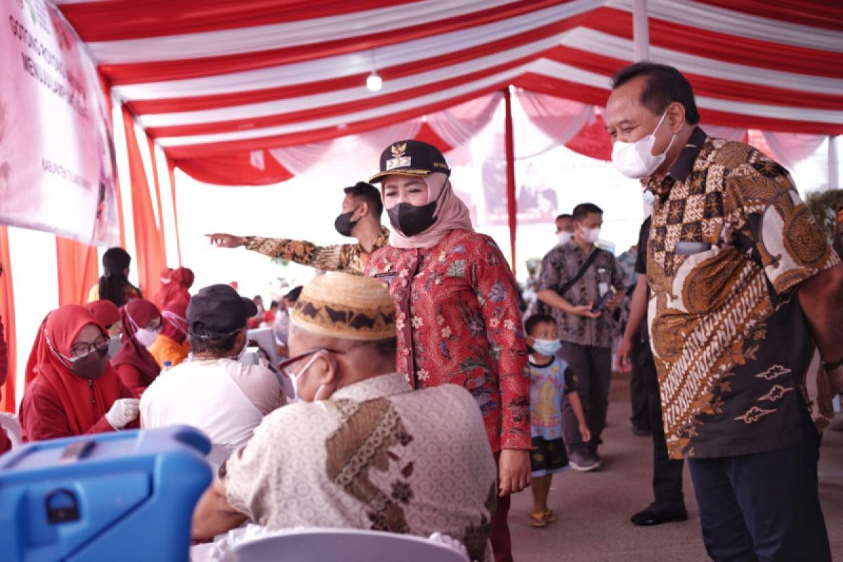 PT Pusri sukseskan vaksinasi di Banjar Agung Tulang Bawang