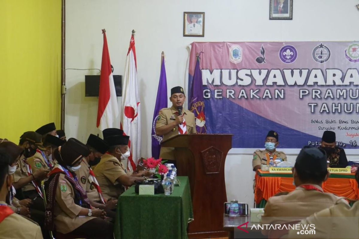 Wakil Bupati Kapuas Hulu minta pramuka jadi duta protokol kesehatan