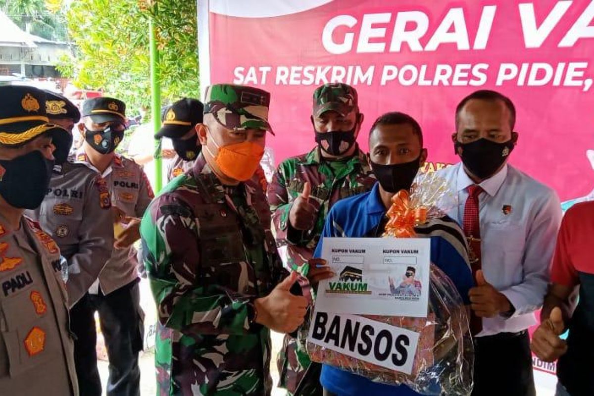 Polres Pidie buka  gerai vaksin berhadiah umrah