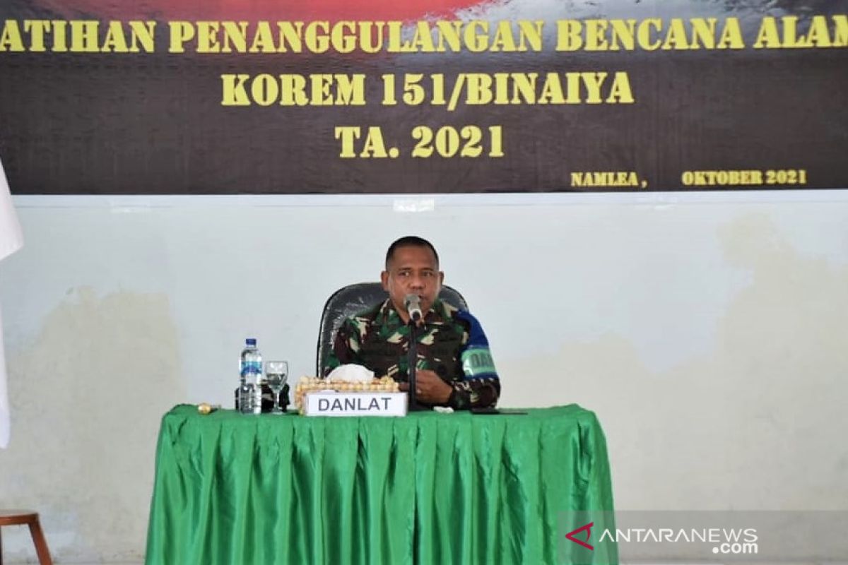 Korem 151/Binaiya gelar latihan penanggulangan bencana, perlu antisipasi dini