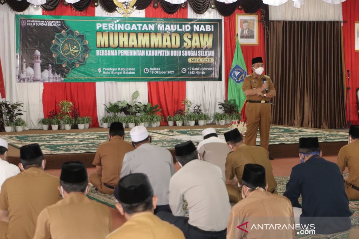 Pemkab HSS peringati Maulid Nabi secara sederhana terapkan prokes