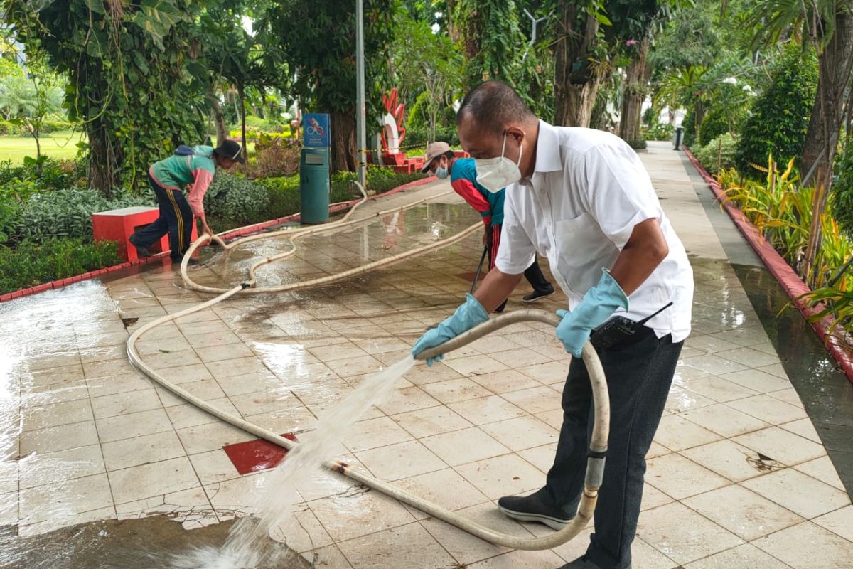 Masuk PPKM level 1, Taman Bungkul Surabaya siap dibuka untuk umum