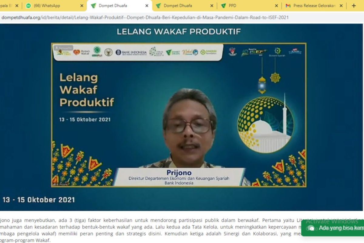 Dompet Dhuafa beri kepedulian di masa pandemi dalam Road to ISEF 2021