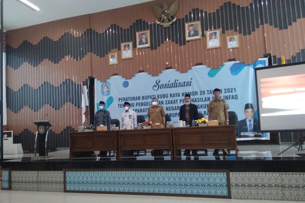 Sekda Kubu Raya sosialisasikan pengelolaan zakat penghasilan dan infak ASN