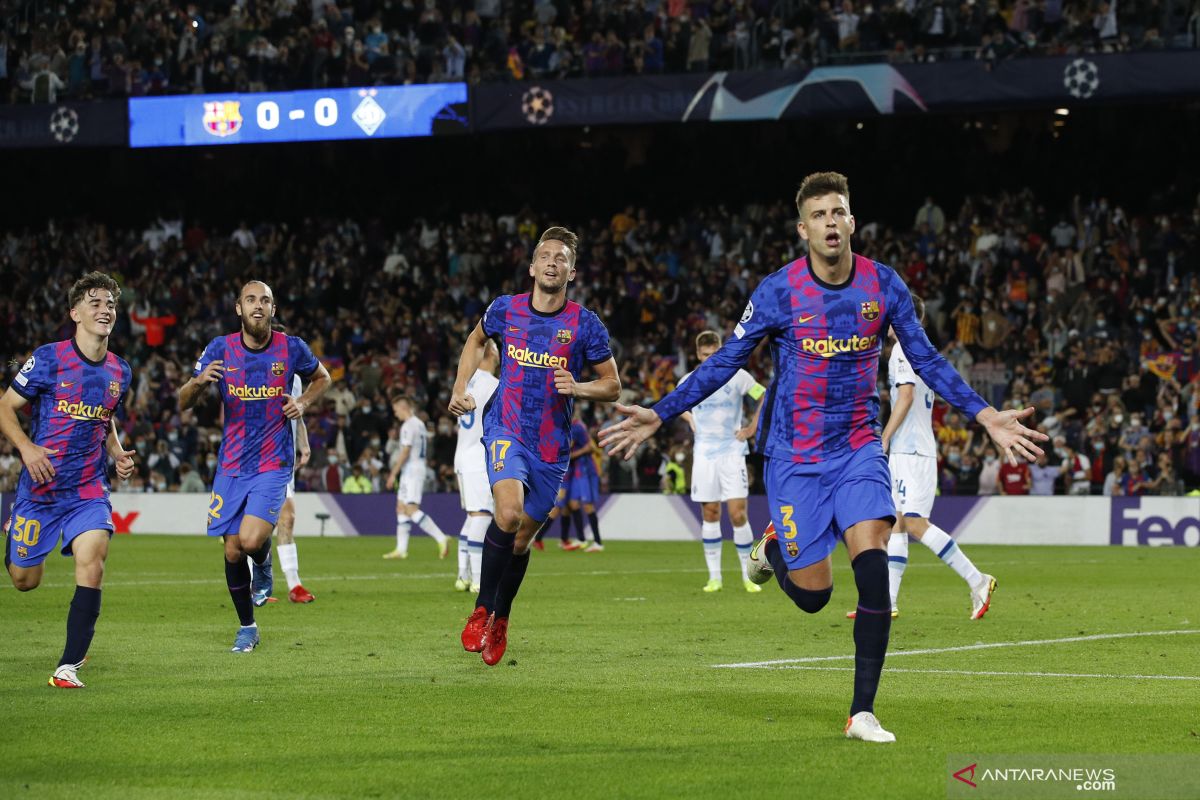 Tekuk Kiev 1-0, Barca raih kemenangan pertama di Liga Champions