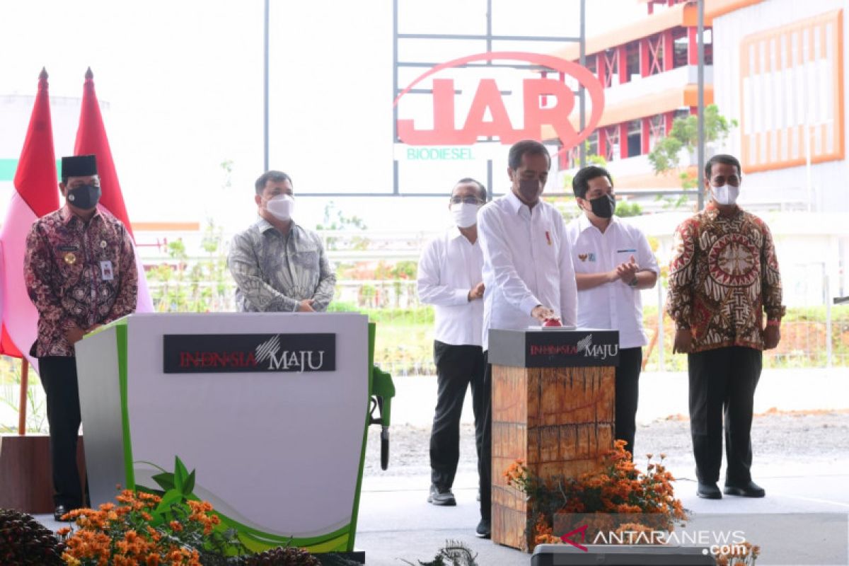 Presiden resmikan pabrik biodiesel PT Jhonlin Agro Raya