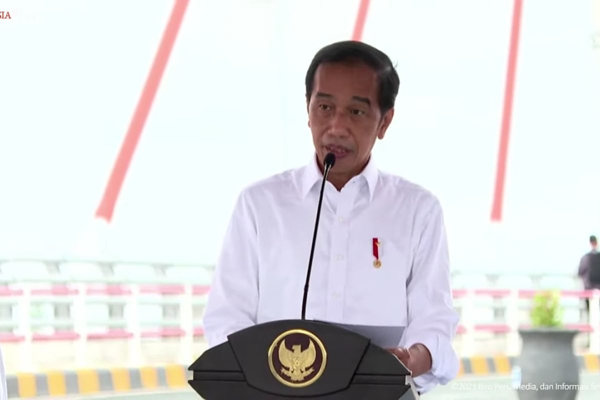 Presiden meresmikan Jembatan Sei Alalak di Banjarmasin