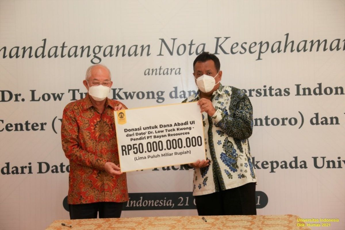 UI terima donasi beasiswa Rp50 miliar dari Dato' Dr. Low Tuck Kwong