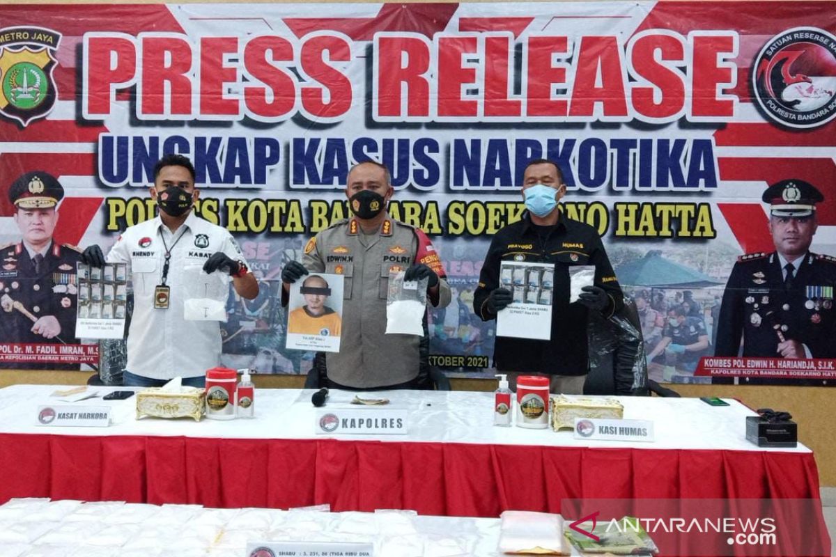 Polresta Bandara Soekarno Hatta gagalkan penyelundupan 3,2 kilogram sabu