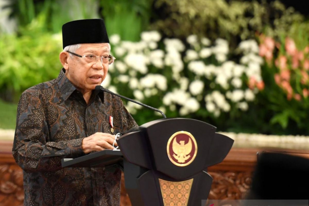 Ma'ruf Amin  minta santri kembangkan program dukungan dari pemerintah