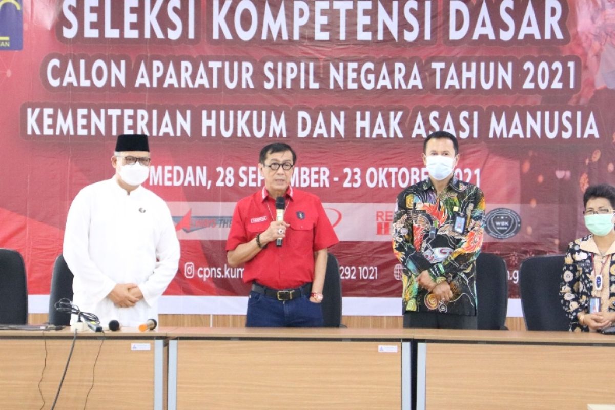 Menteri Yasonna puas SKD CPNS Kemenkumham Sumut lancar