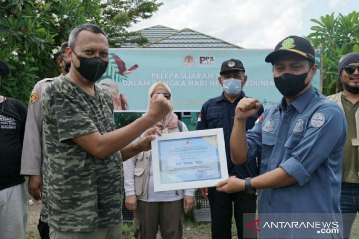 PT Timah terima penghargaan peduli satwa BKSDA Sumsel