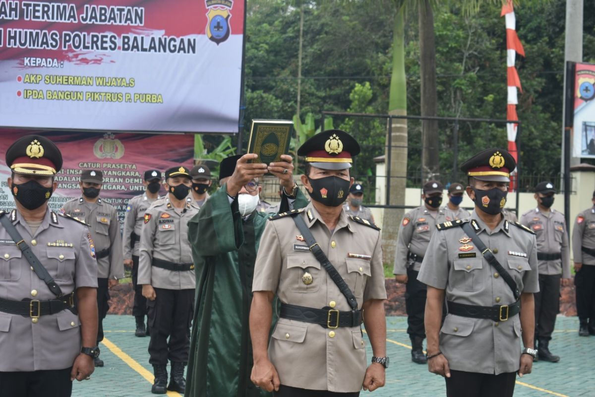 Kapolres pimpin Sertijab Kabag SDM dan Kasi Humas