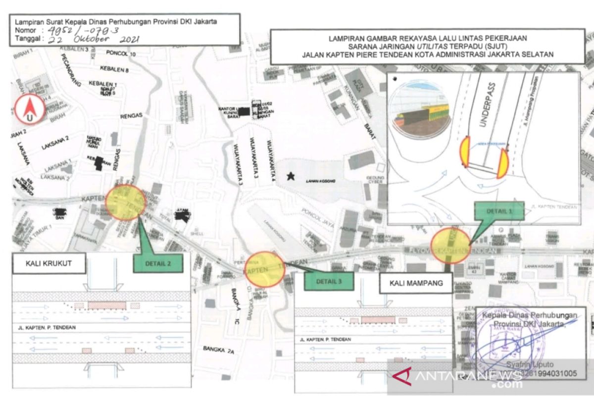 Dishub DKI rekayasa lalu lintas di sekitar proyek SJUT Jalan Tendean