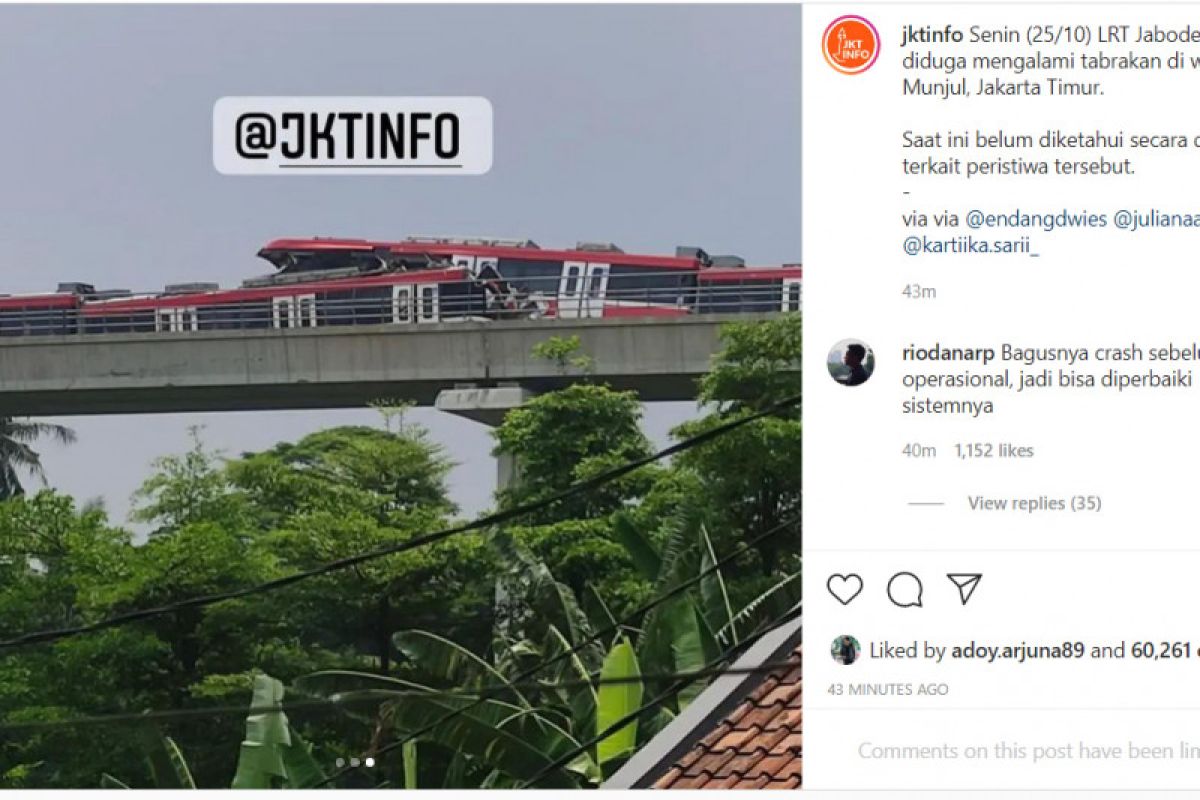 Polrestro Jaktim siap bantu KNKT investigasi tabrakan LRT