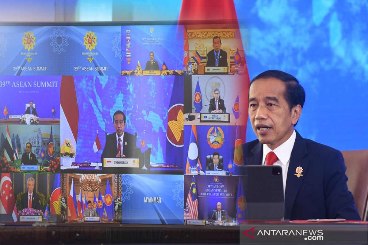 Presiden.Jokowi harap ASEAN jadi lokomotif stabilitas kawasan