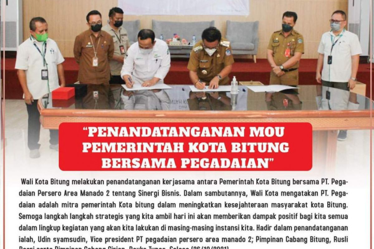 Pemkot Bitung-Pegadaian kerja sama tingkatkan sinergi bisnis