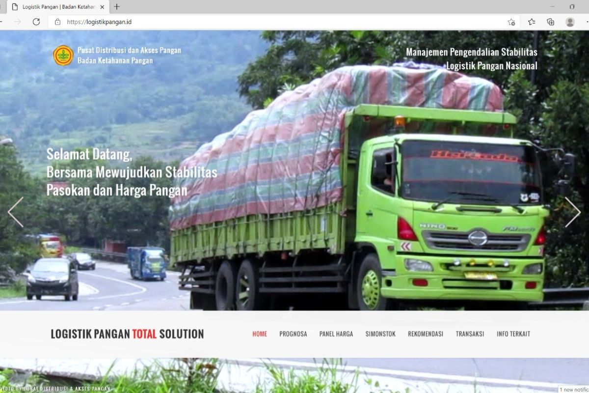 Kementan meluncurkan laman logistik pangan untuk stabilisasi harga-stok