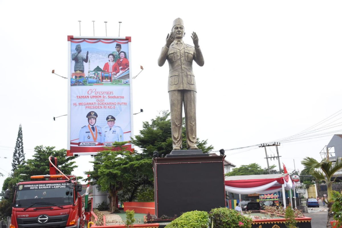 Megawati resmikan Taman UMKM Bung Karno di Bandarlampung