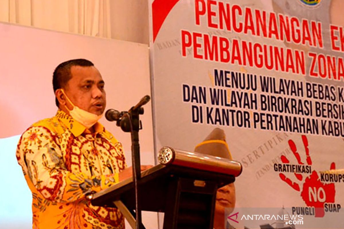 Wabup Gorontalo apresiasi pencanangan zona integritas Kantor Pertanahan