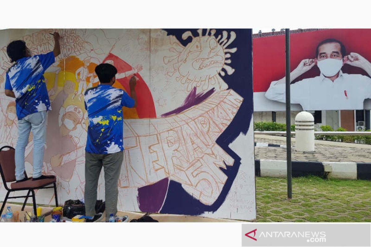 Festival Mural Piala Kapolda Jateng diramaikan 10 seniman