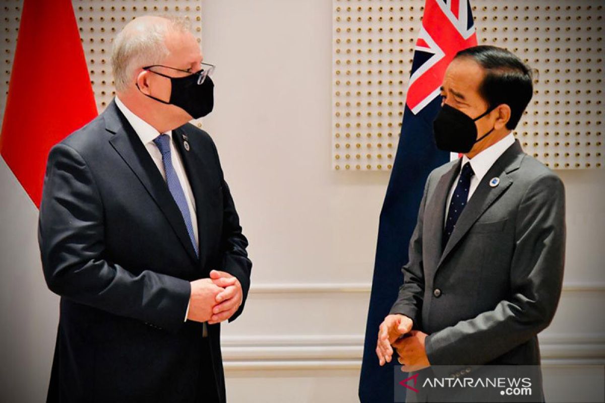 Presiden Jokowi adakan pertemuan bilateral dengan PM Australia di Roma