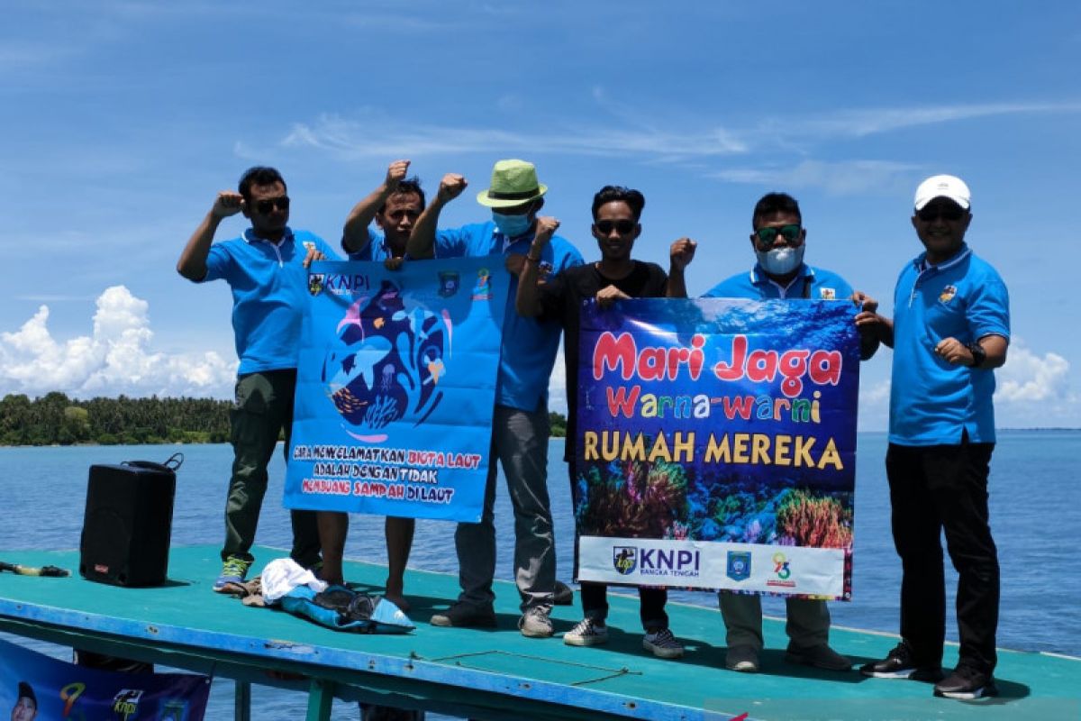 KNPI Bangka Tengah gelar aksi penyelamatan terumbu karang