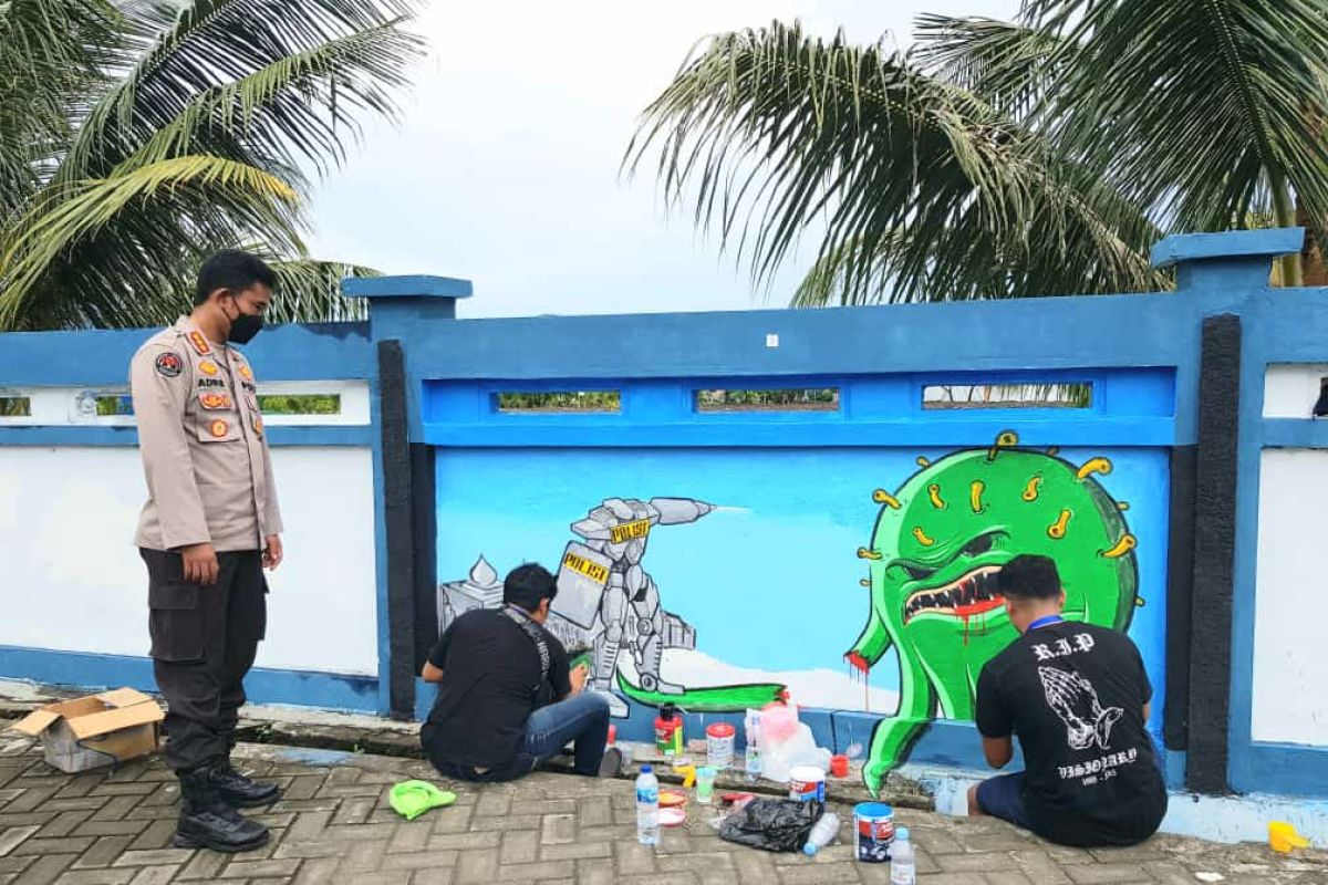 10 tim  mural perebutkan piala Kapolda Malut, strategis perangi COVID -19
