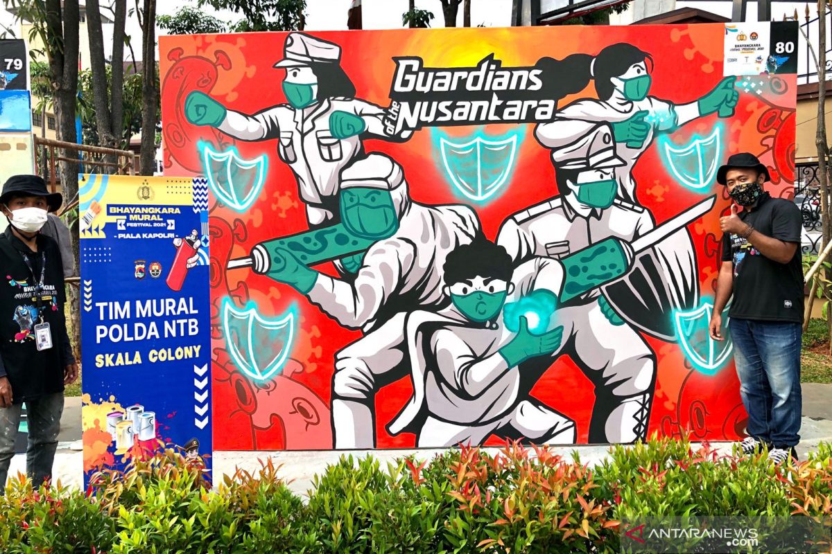 Tim mural Polda NTB raih juara tingkat nasional