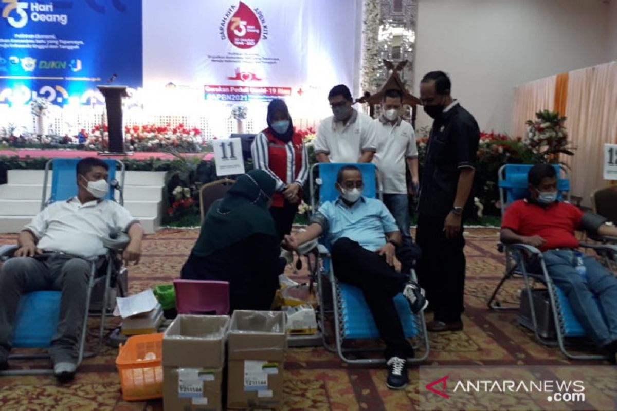 406 kantong darah disumbangkan Pekanbaru saat Hari Oeang