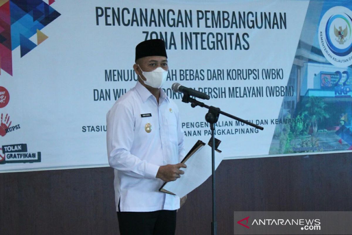 Pemkab Bangka Tengah canangkan pembangunan zona integritas