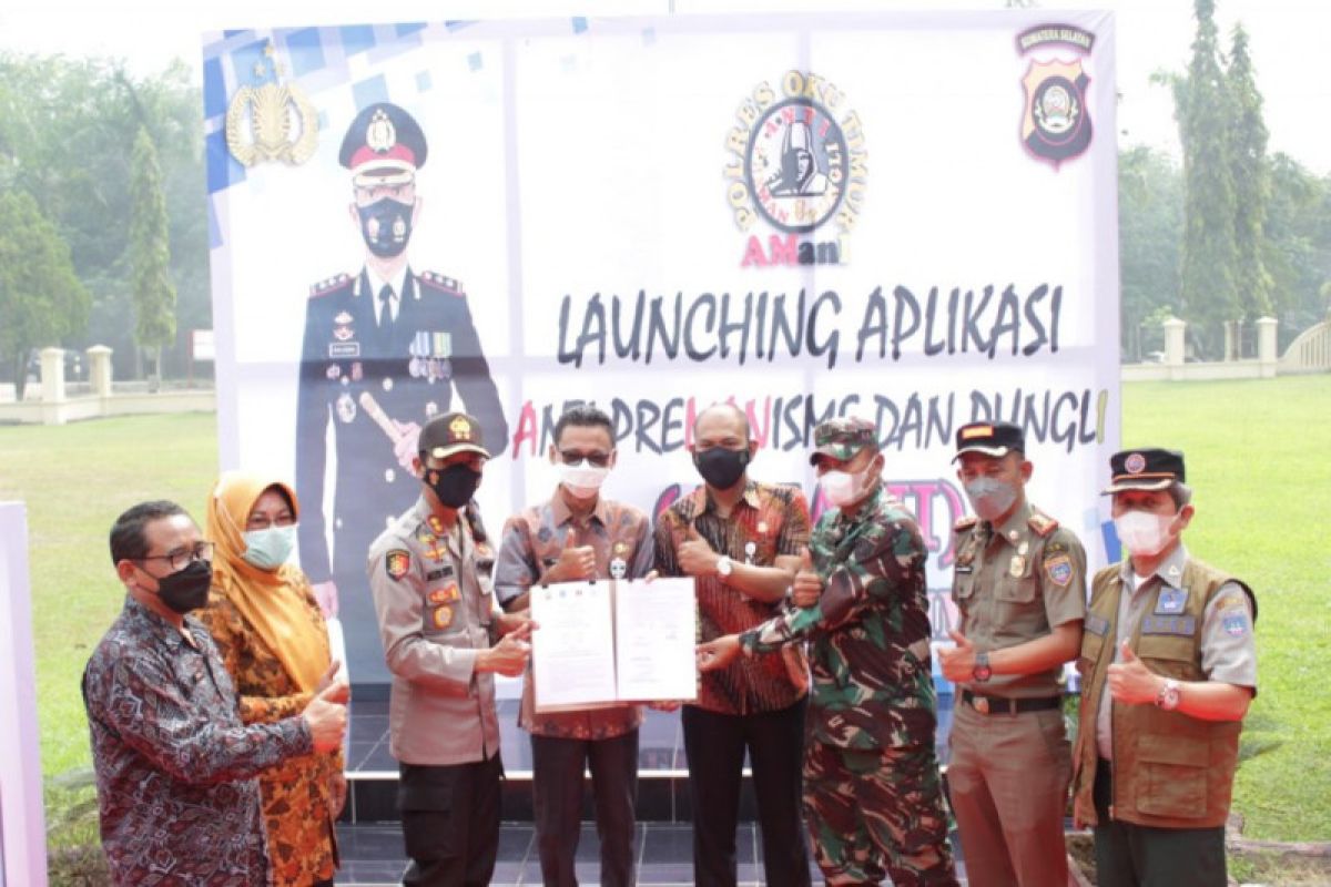 Polres OKU Timur Sumsel meluncurkan aplikasi Amani