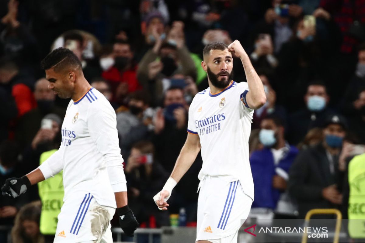 Dua gol Karim Benzema bawa Real Madrid atasi Shakhtar Donetsk 2-1