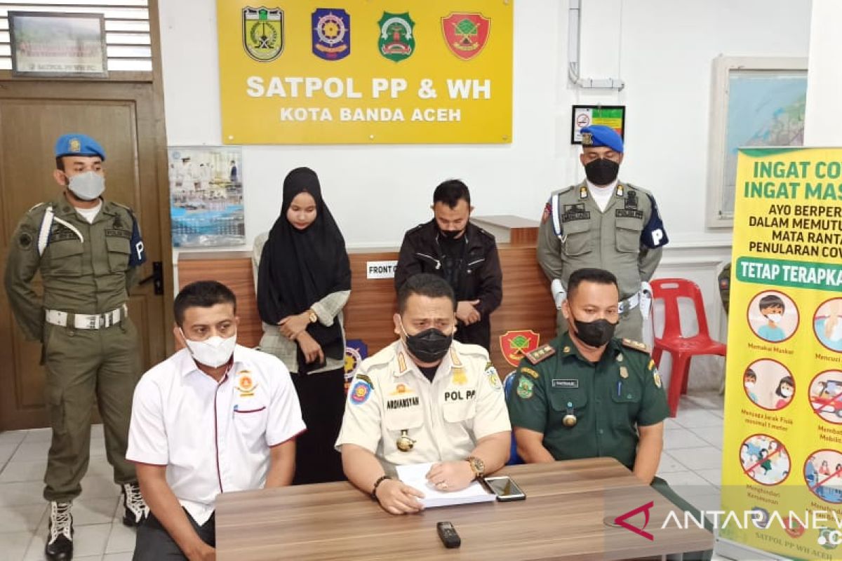 Buat video tiktok langgar syariat islam di Aceh, Satpol PP amankan dua pembuat tiktok