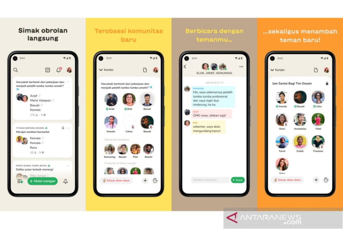 Clubhouse menyediakan pilihan Bahasa Indonesia di aplikasi