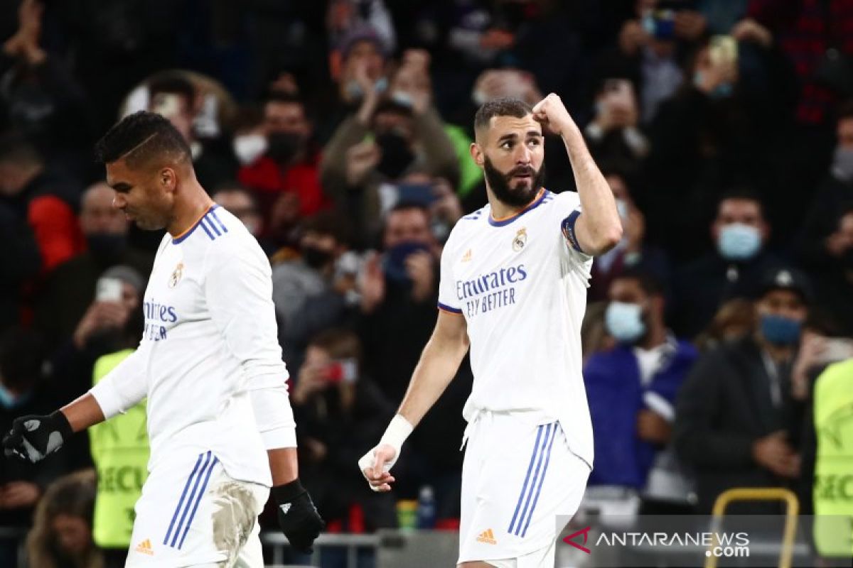 Real Madrid mengalahkan Shakhtar Donetsk 2-1, Benzema borong dua gol