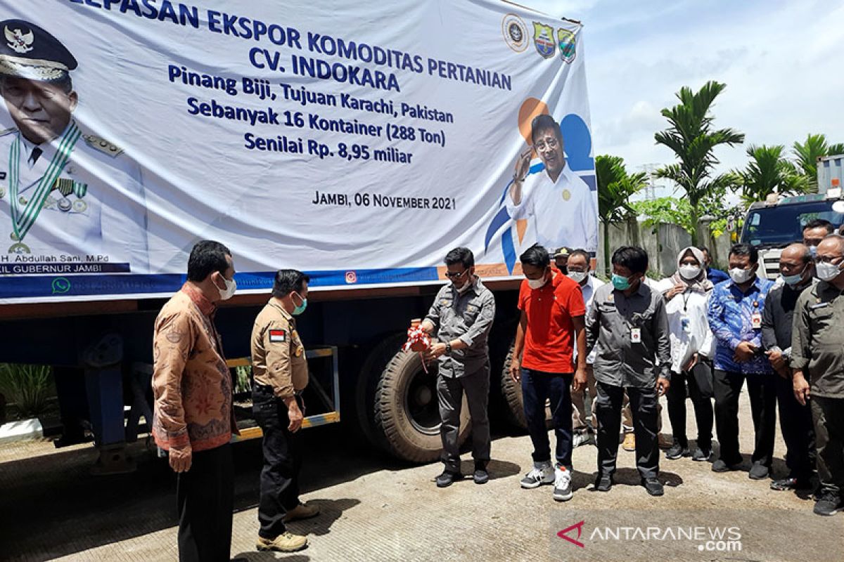 Mentan Syahrul melepas ekspor 288 ton pinang Jambi ke Pakistan