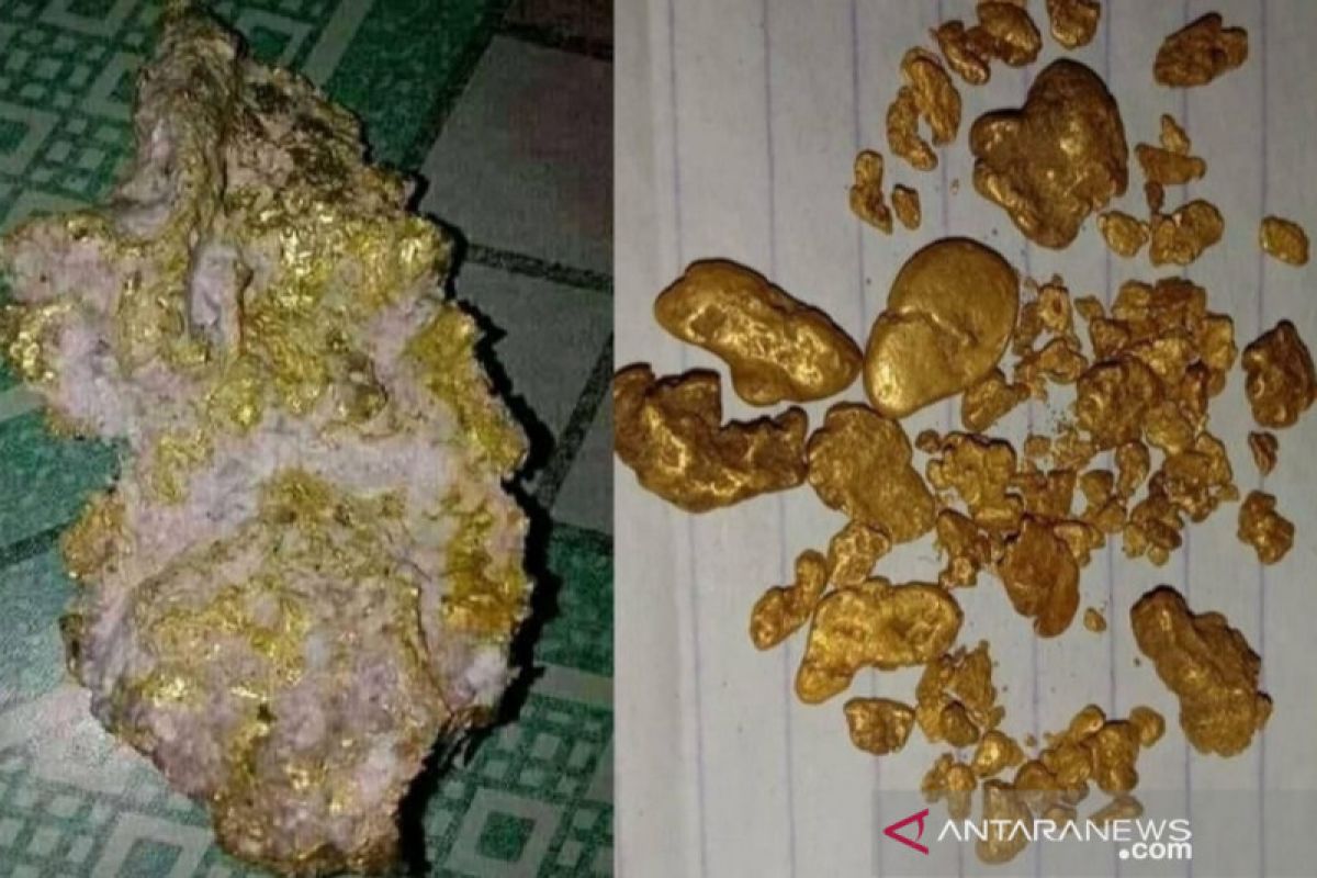 Bongkahan emas ditemukan warga di aliran Sungai Are OKU Selatan