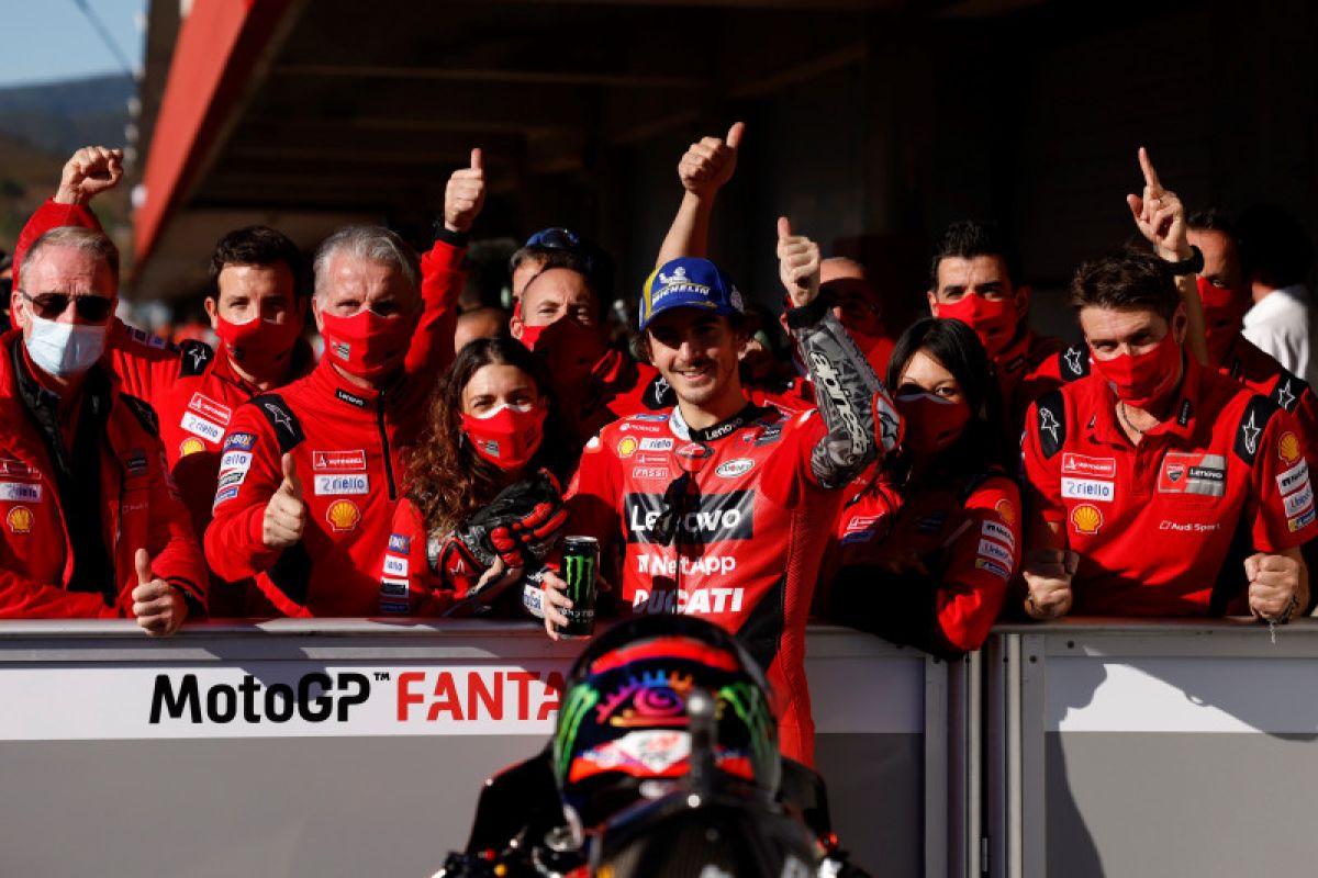 Pebalap Ducati Francesco Bagnaia rebut pole position GP Algarve Portugal