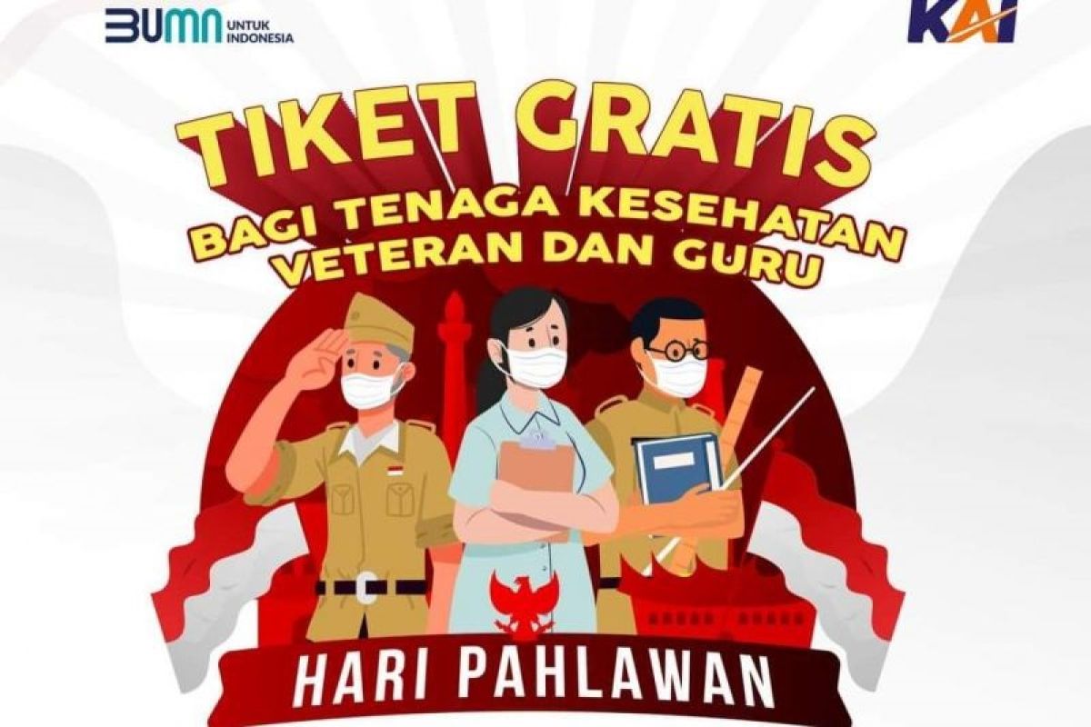 Peringati Hari Pahlawan, KAI Madiun gratiskan tiket bagi guru, nakes dan veteran