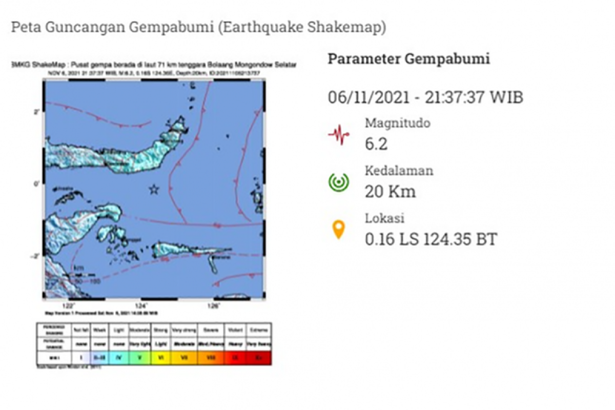 Gempa di Bone Bolango terasa hingga beberapa wilayah Gorontalo