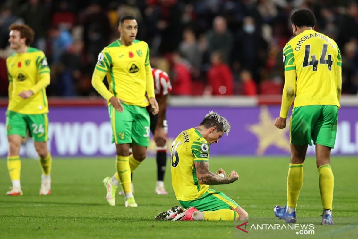 Liga Inggris: Norwich akhirnya rasakan kemenangan, Palace tajamkan rekor kandang