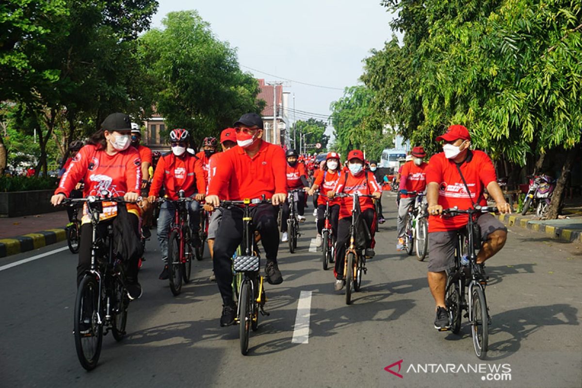 Gowes Sehat PDI Perjuangan untuk mengenang peradaban Kota  Jakarta