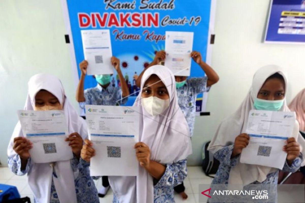 Vaksinasi COVID-19 di Aceh capai 1,3 juta jiwa