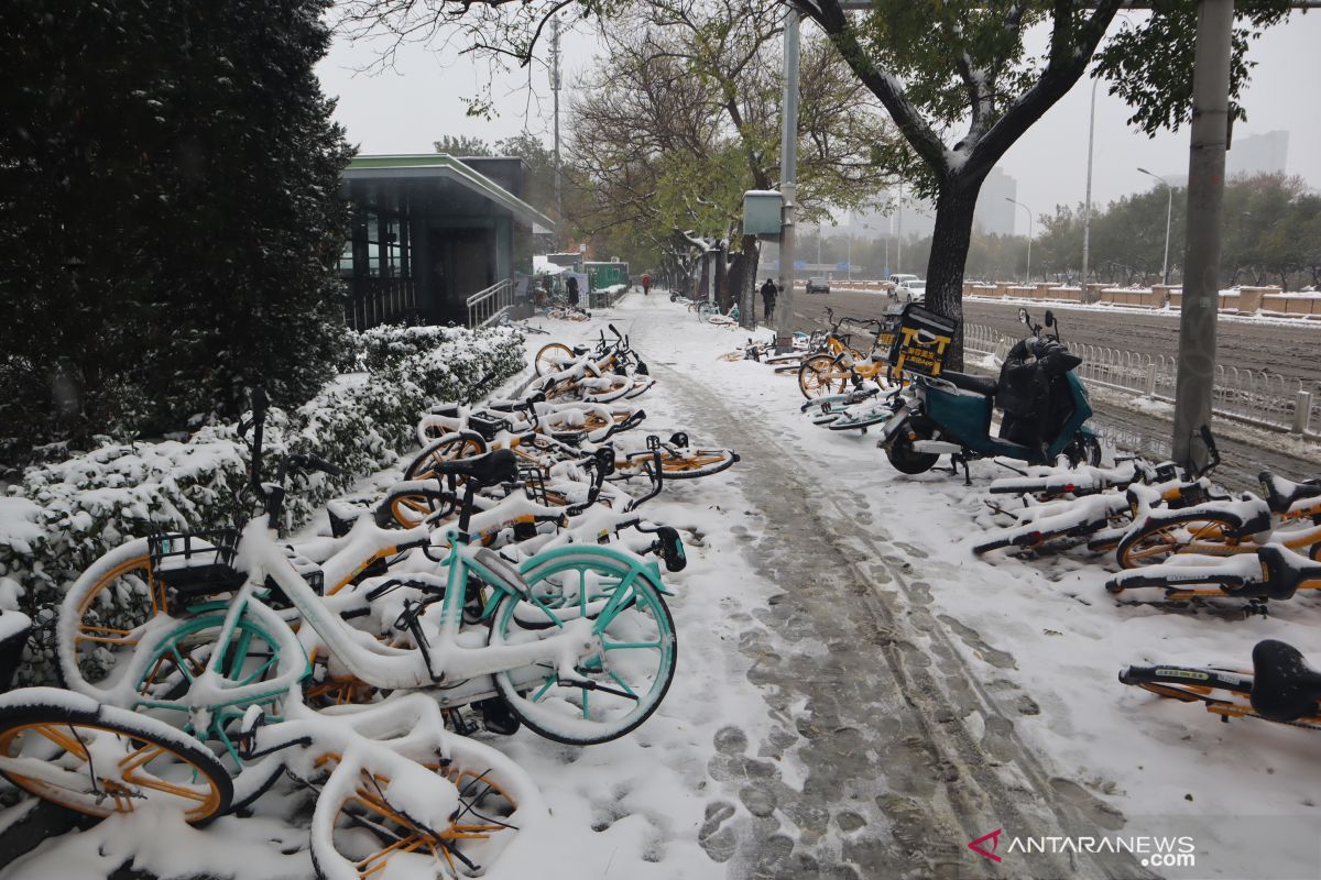 Badai salju lumpuhkan transportasi di China