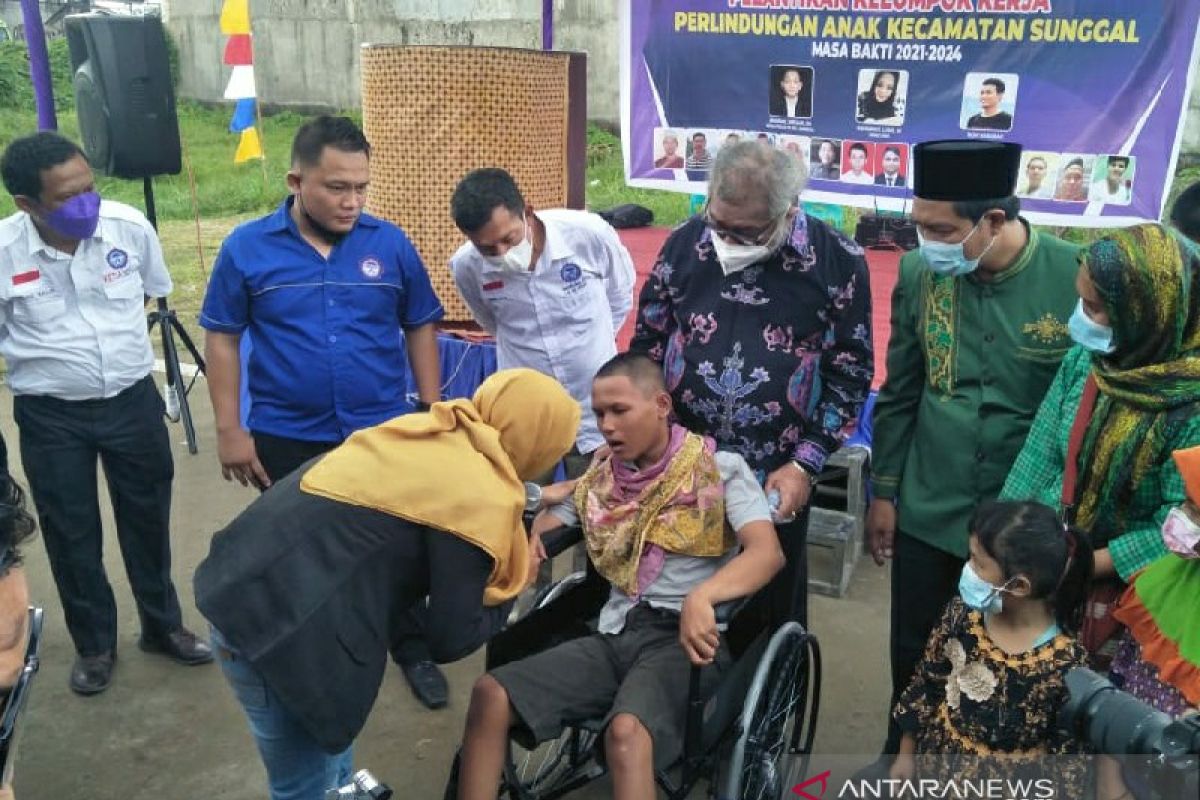 Mimpi Briyan penyandang disabilitas di Deliserdang miliki kursi roda terwujud