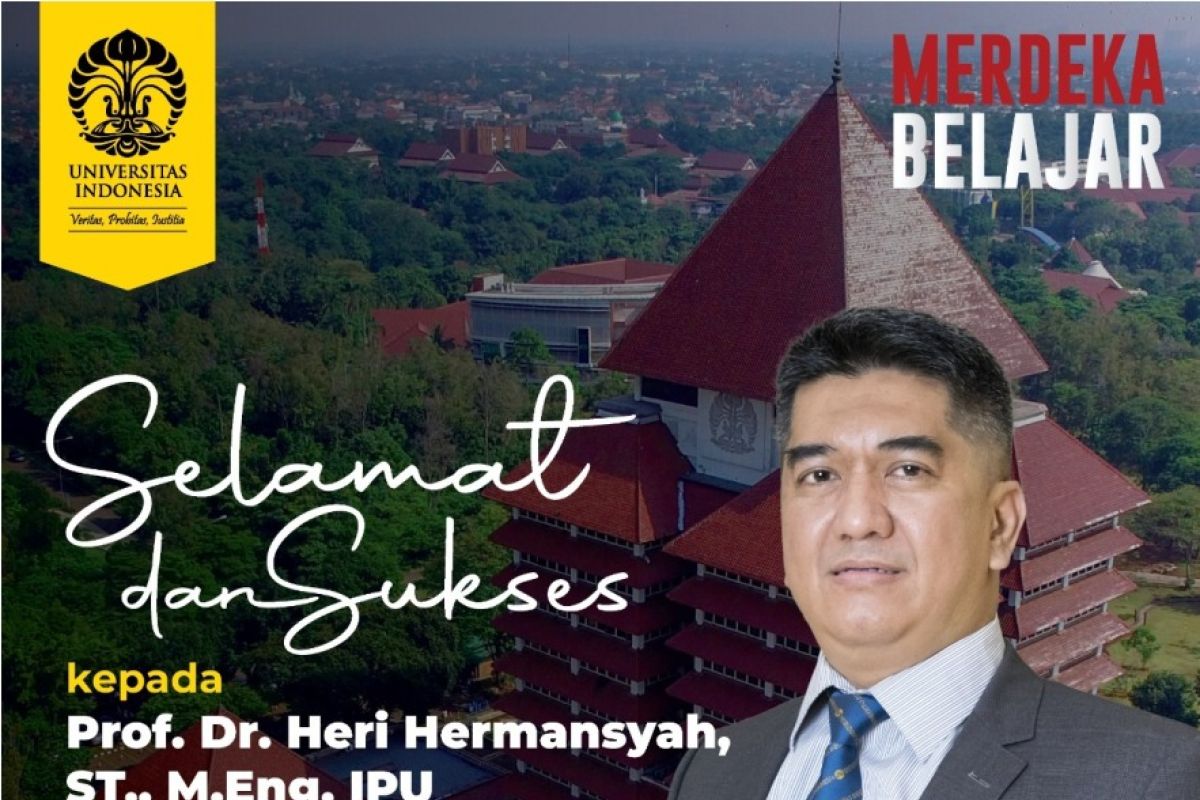 Prof. Heri Hermansyah terpilih sebagai Dekan FTUI periode 2022 -- 2026